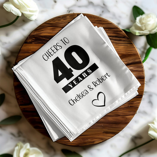 Anniversary Party Custom Napkins