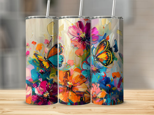 Artistic Butterfly Tumbler