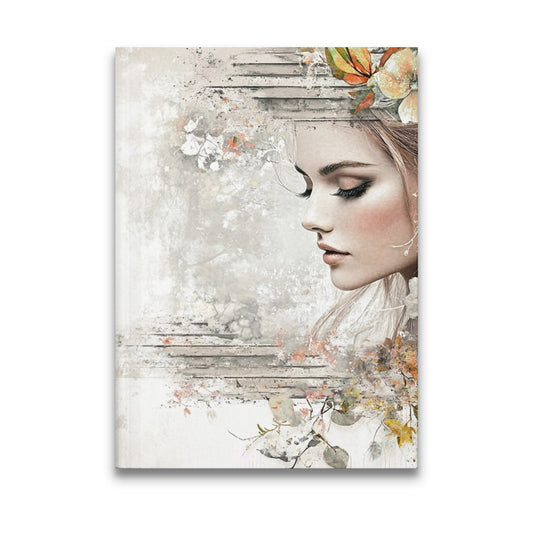 Artistic Floral Woman Journal