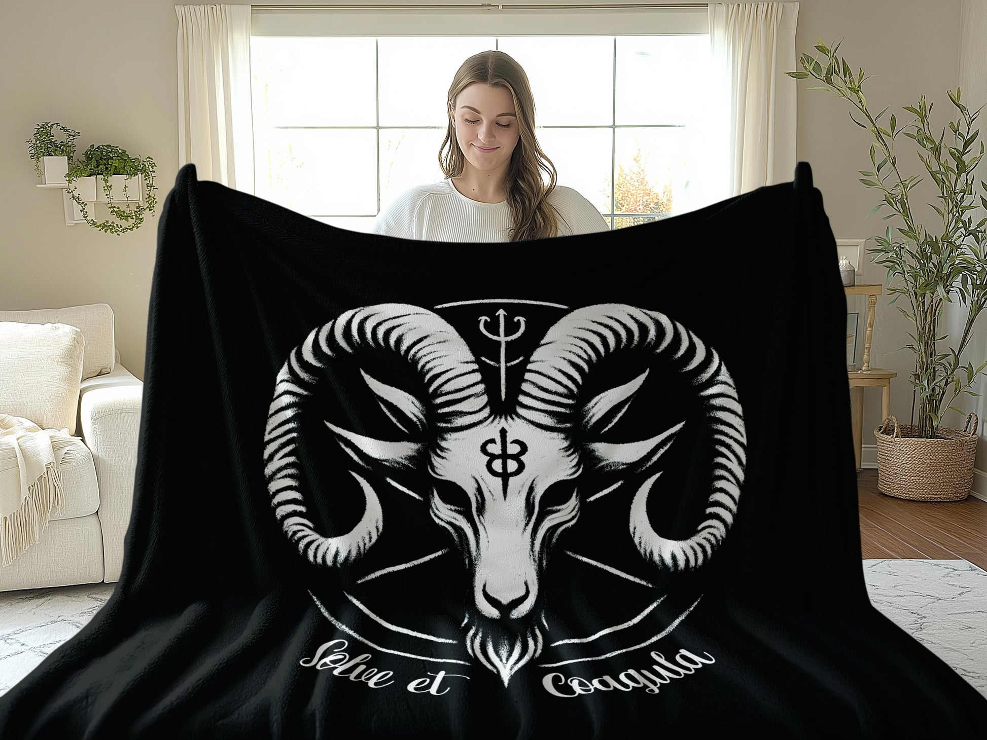 Baphomet Arctic Fleece Blanket Image 3