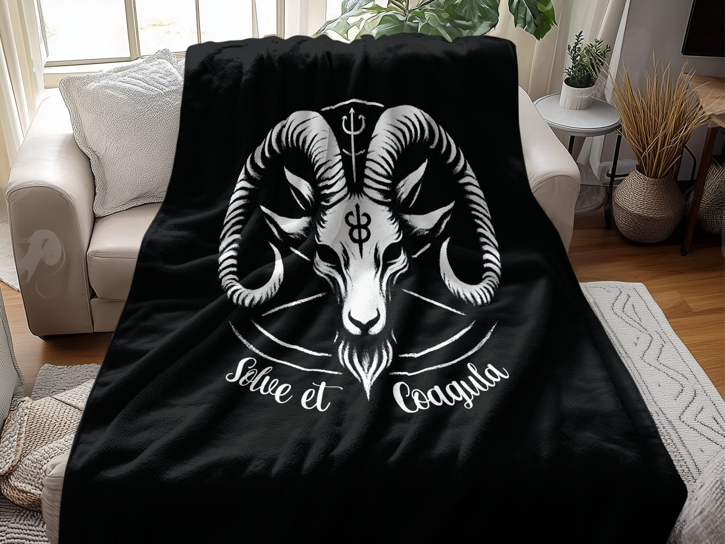 Baphomet Arctic Fleece Blanket Image 4