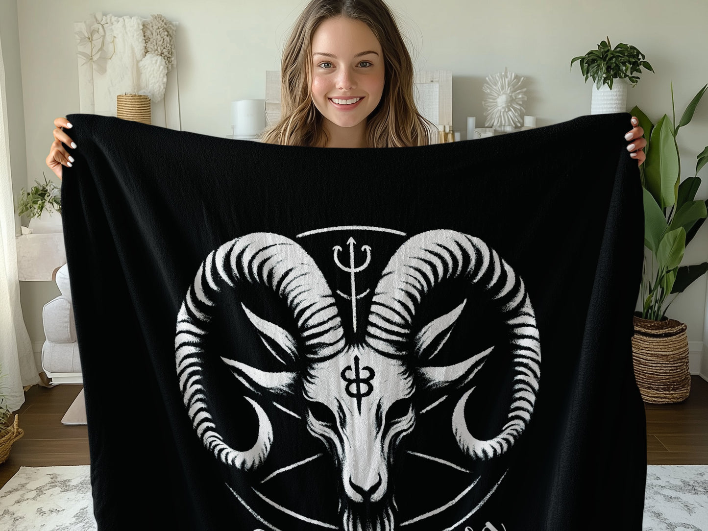 Baphomet Arctic Fleece Blanket Image 5