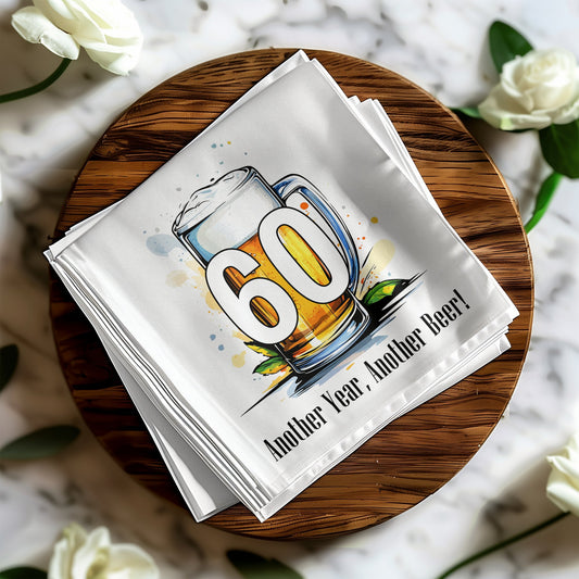 Beer Mug Custom Birthday Napkins