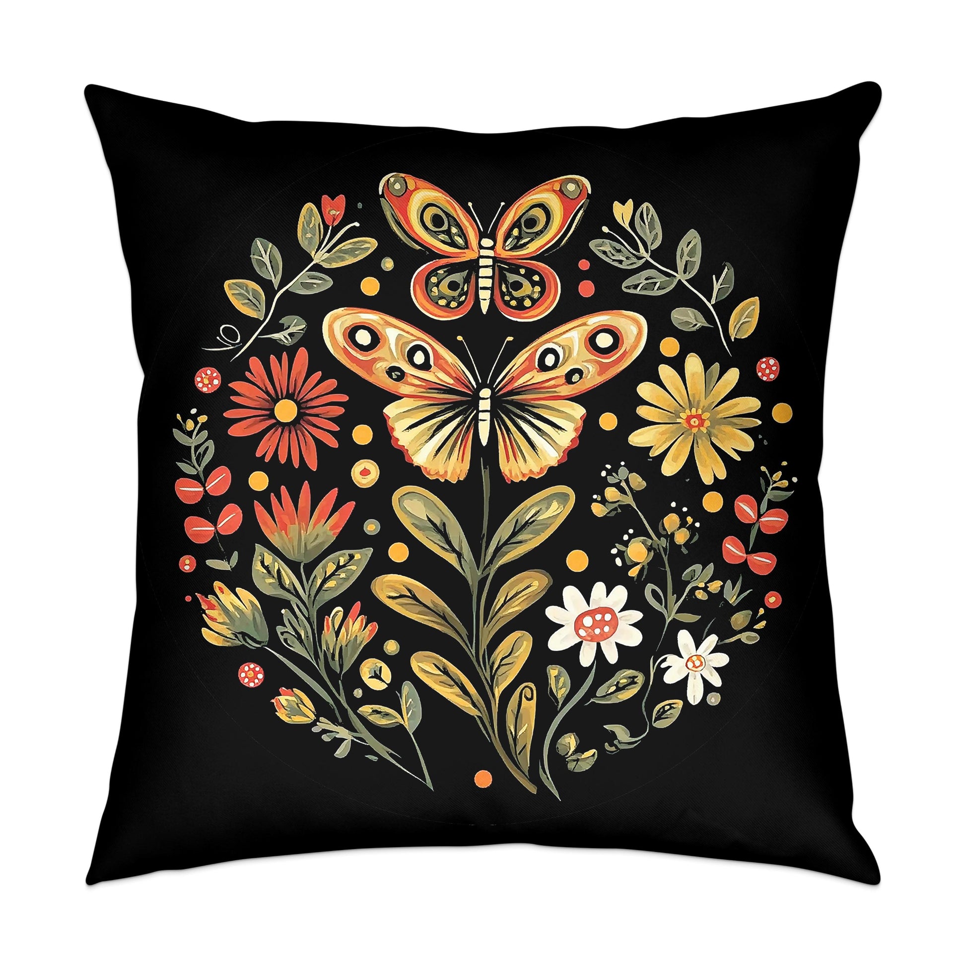 Boho Butterfly Throw Pillow Image 2