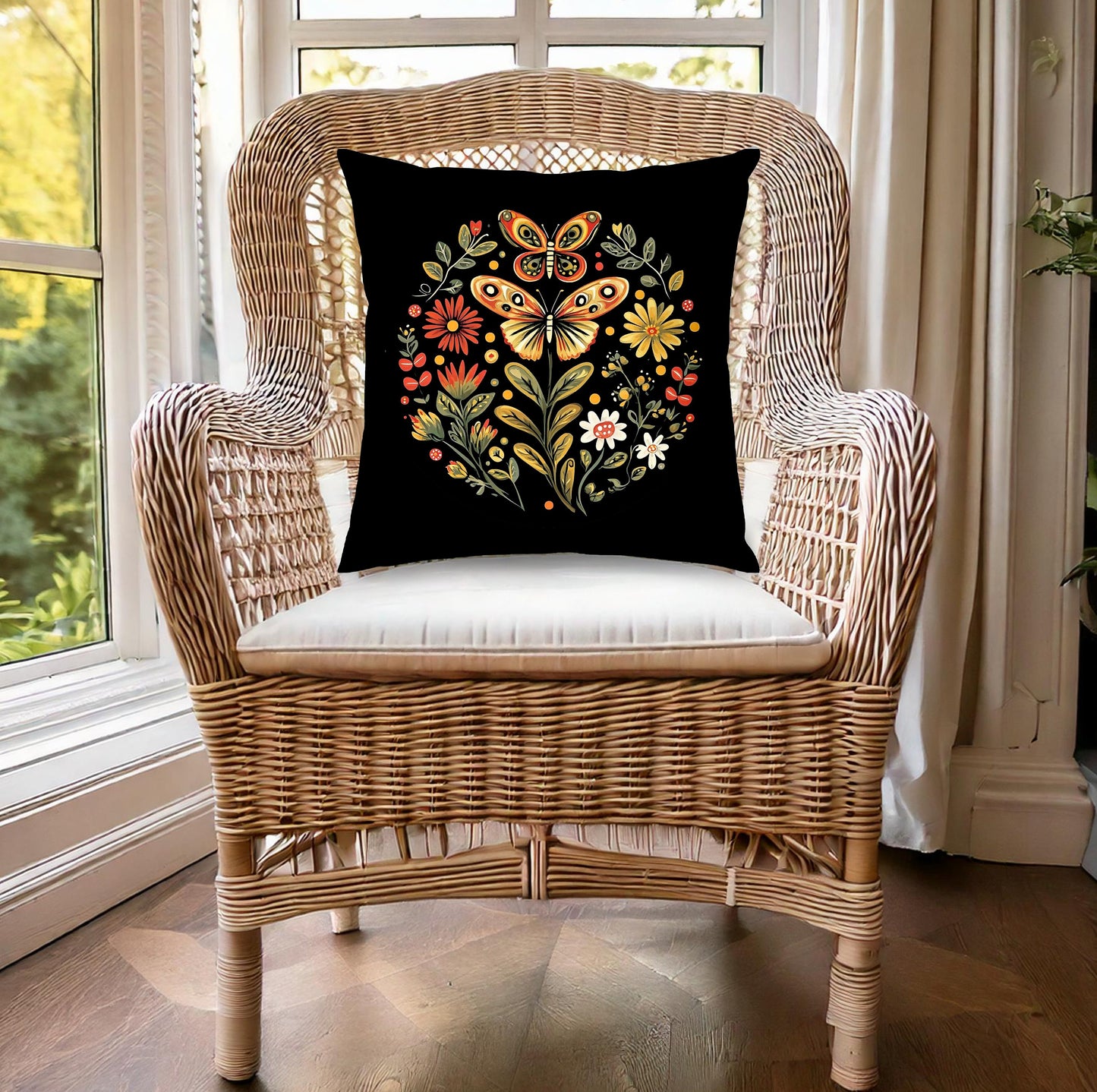 Boho Butterfly Throw Pillow Image 6