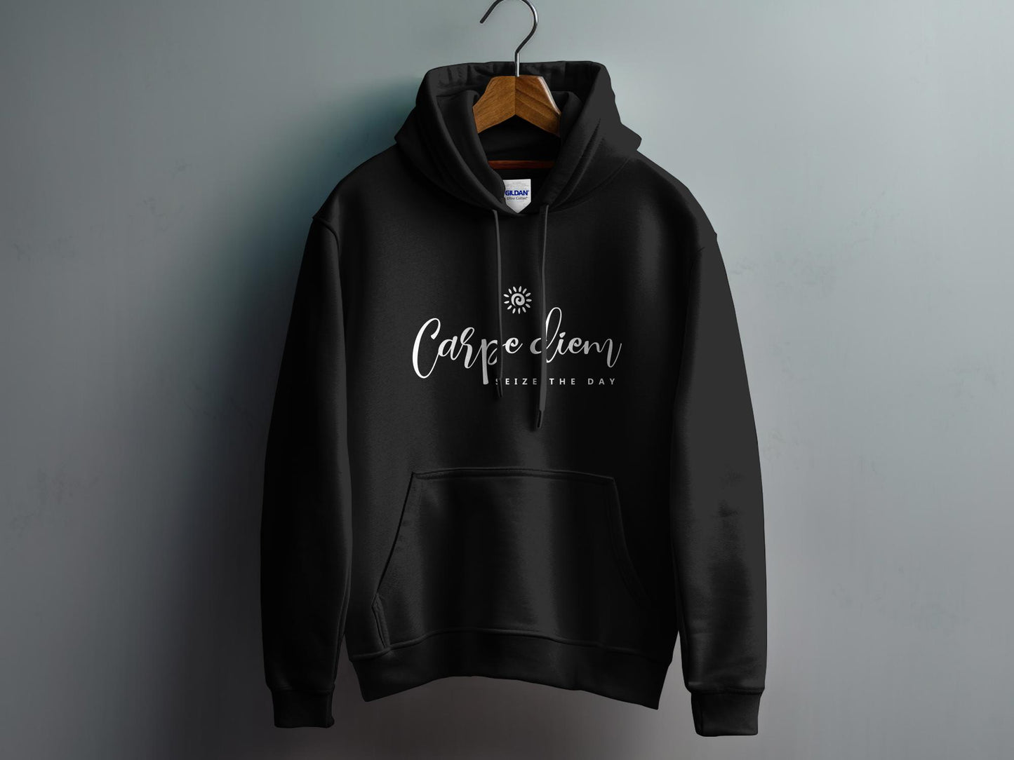 Carpe Diem Hoodie Black