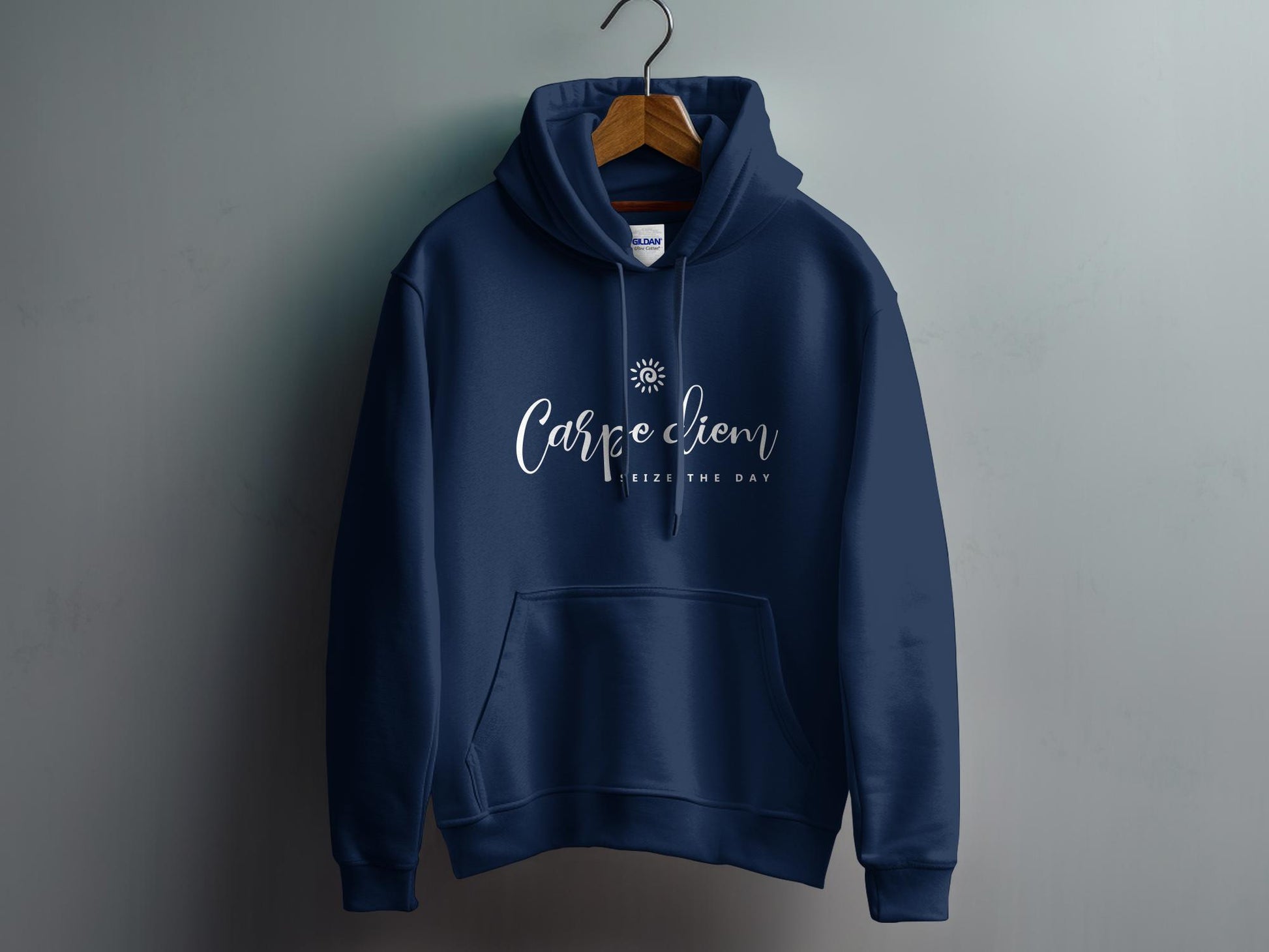 Carpe Diem Hoodie Navy