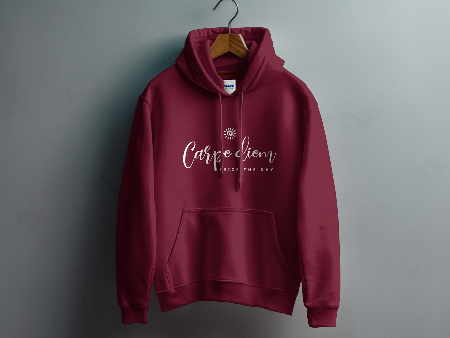 Carpe Diem Hoodie Maroon