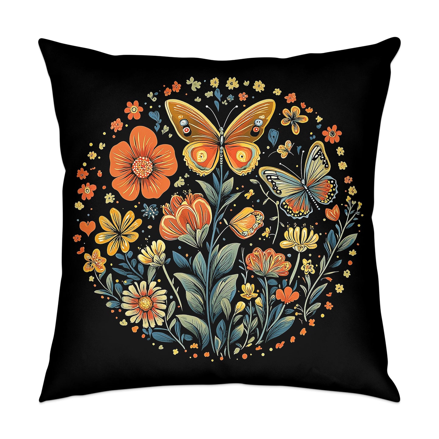 Colourful Butterfly Throw Pillow Image 2