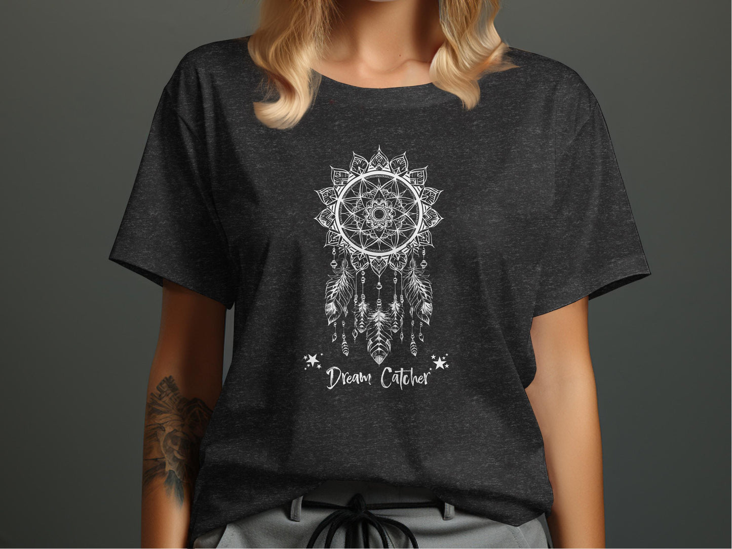 Dream Catcher Tee Charcoal