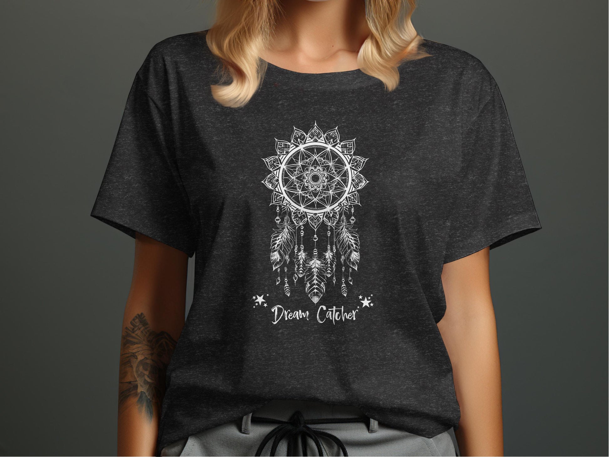 Dream Catcher Tee Charcoal