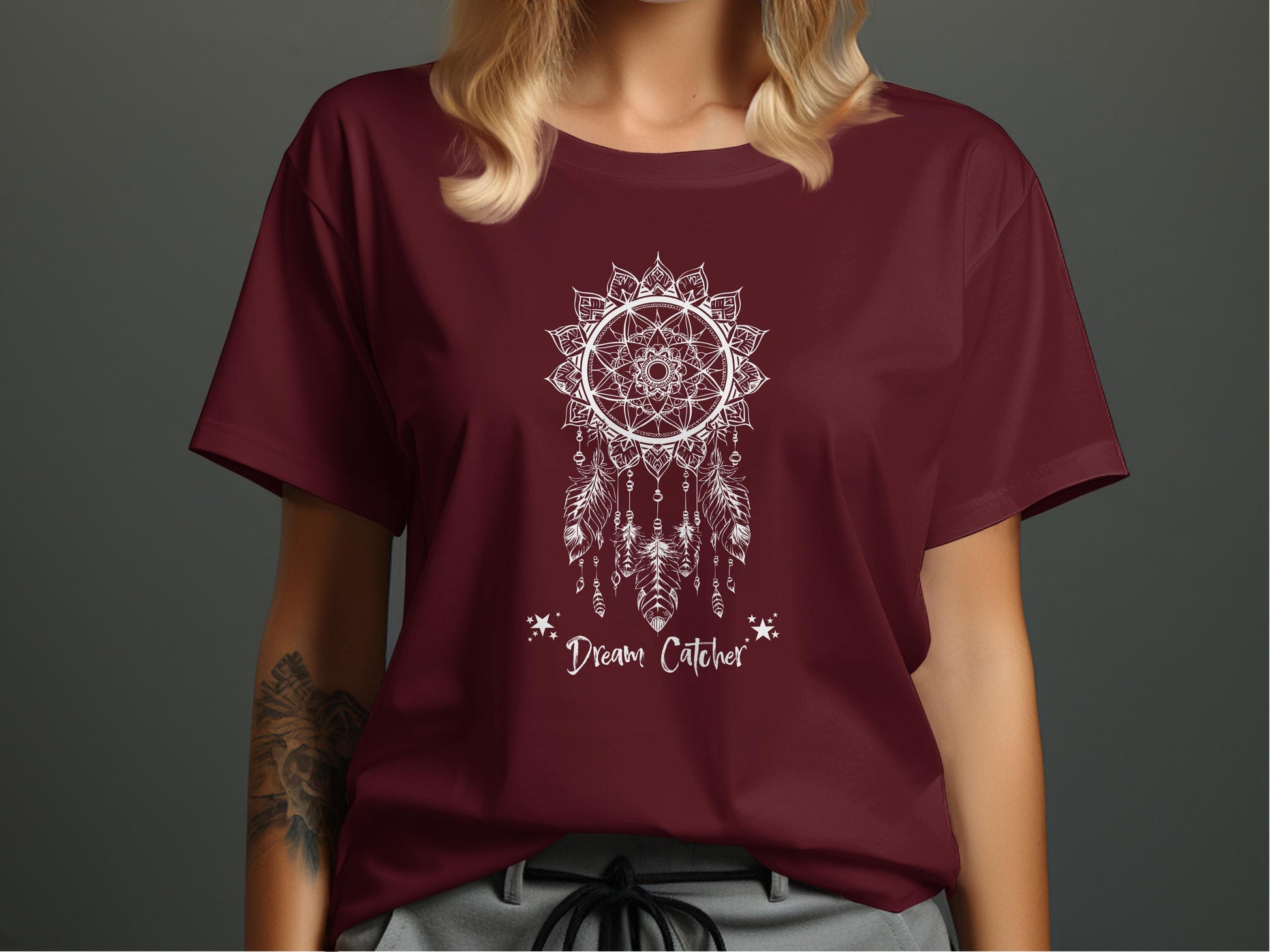 Dream Catcher Tee Maroon