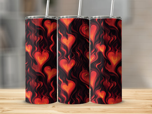 Flaming Hearts Tumbler