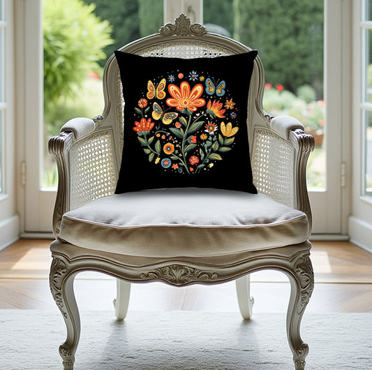 Floral Nature Throw Pillow