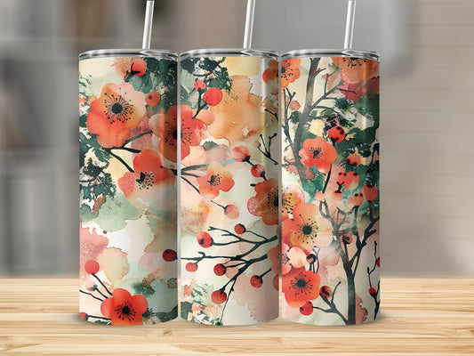 Floral Watercolour Tumbler