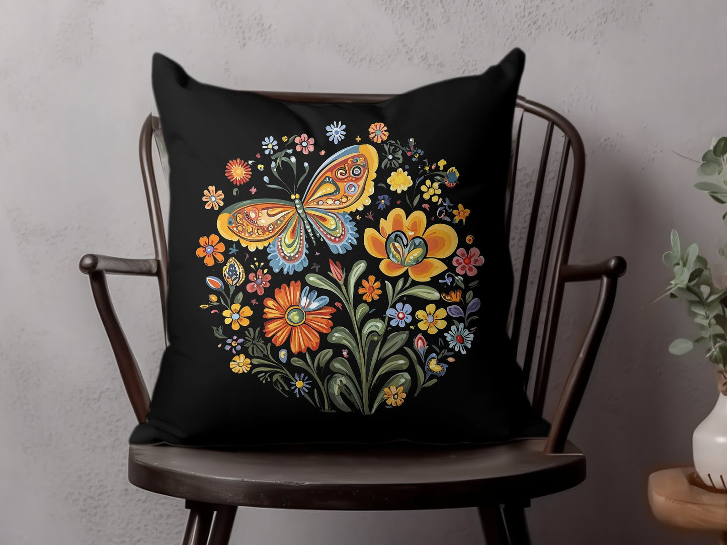 Garden Butterfly Throw Pillow Image 4