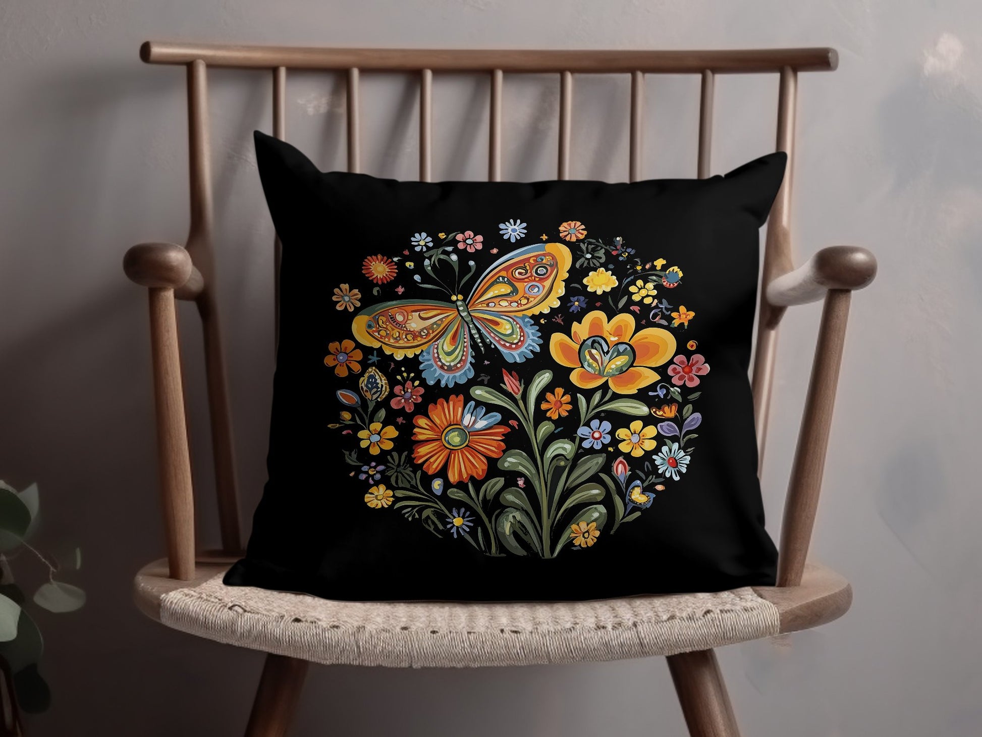 Garden Butterfly Throw Pillow Image 5