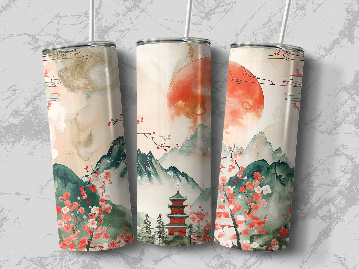 Japanese Sunset Tumbler image 2