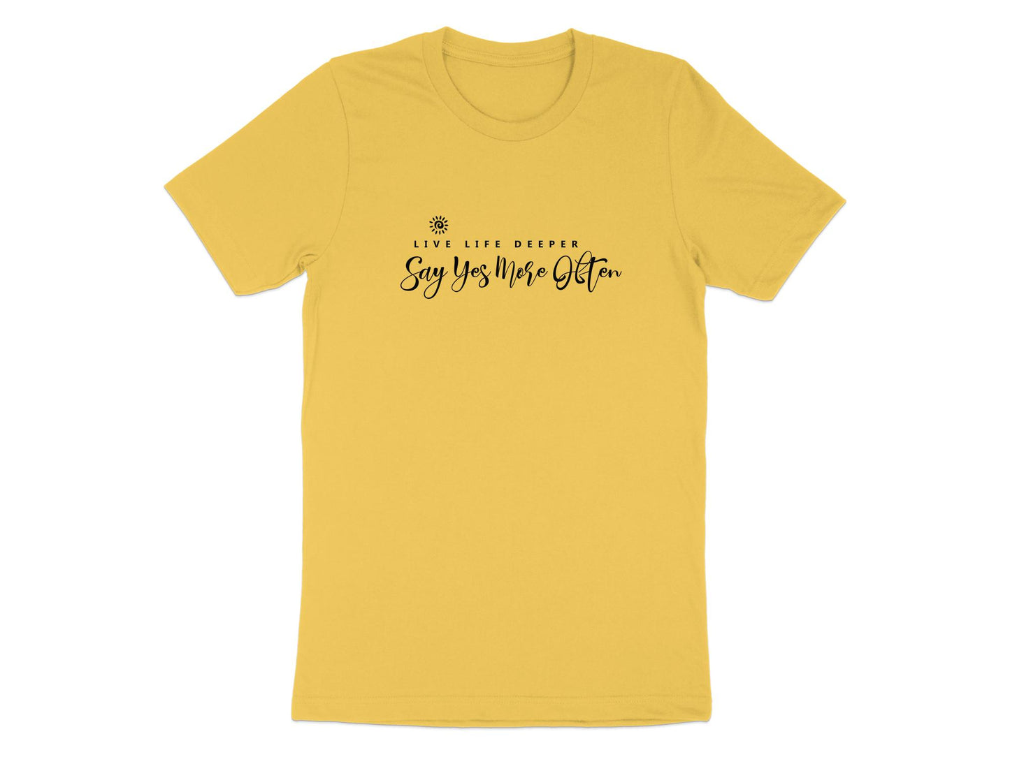 Live Life Deeper T-Shirt Yellow