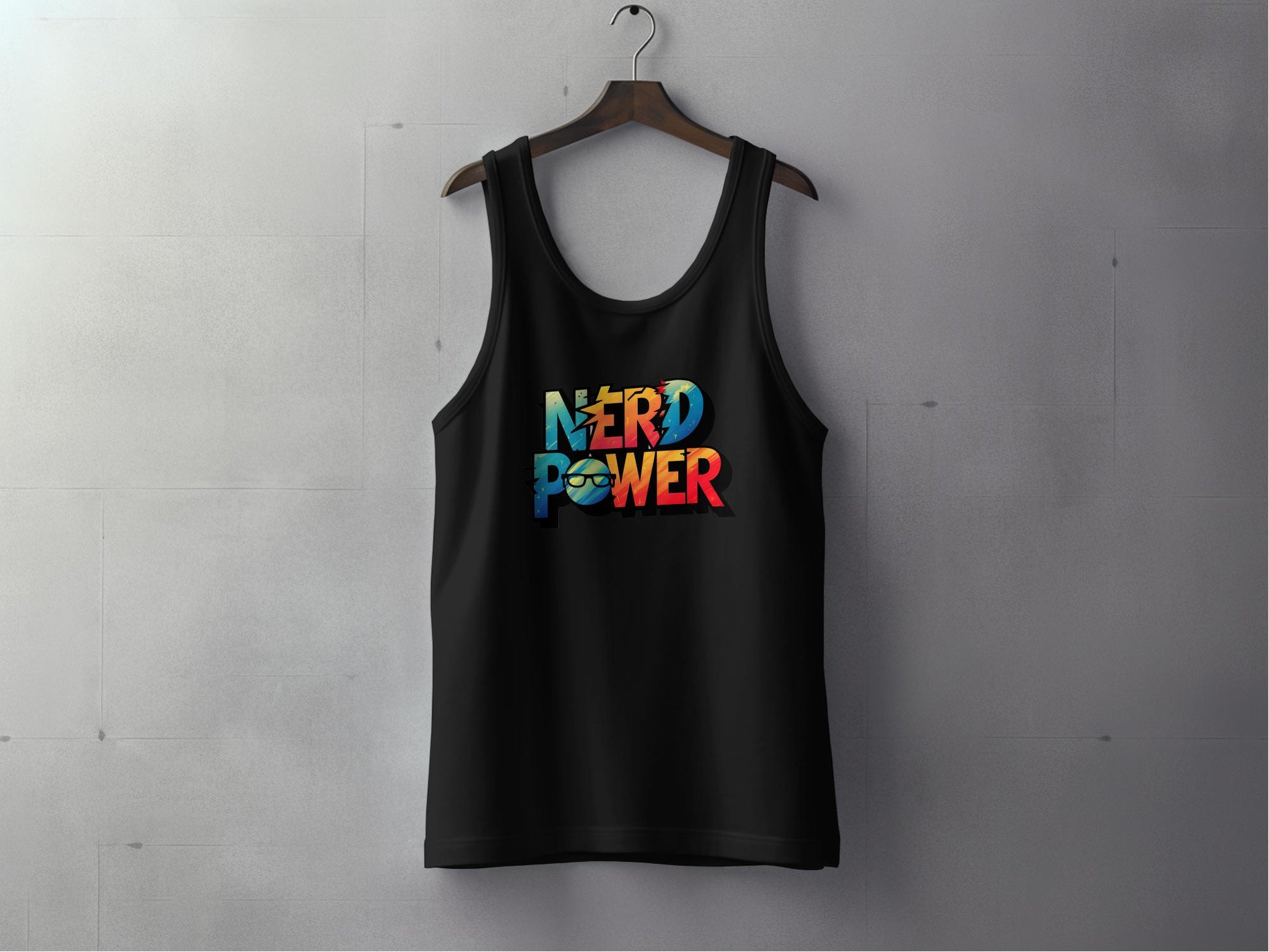 Nerd Power Tank Top Black