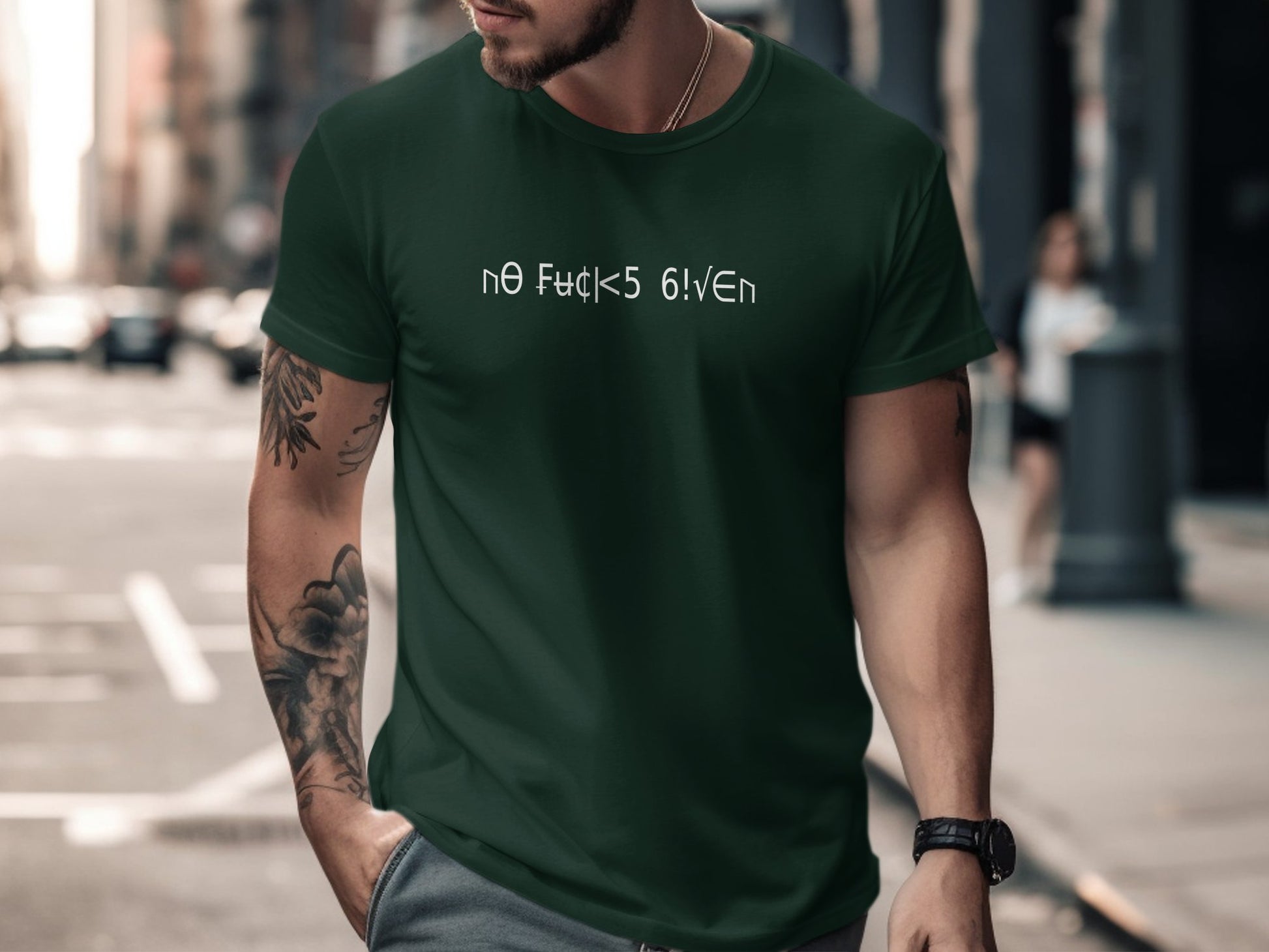 No Fcks Given T-Shirt Green