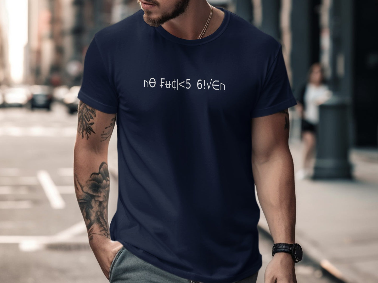 No Fcks Given T-Shirt Navy