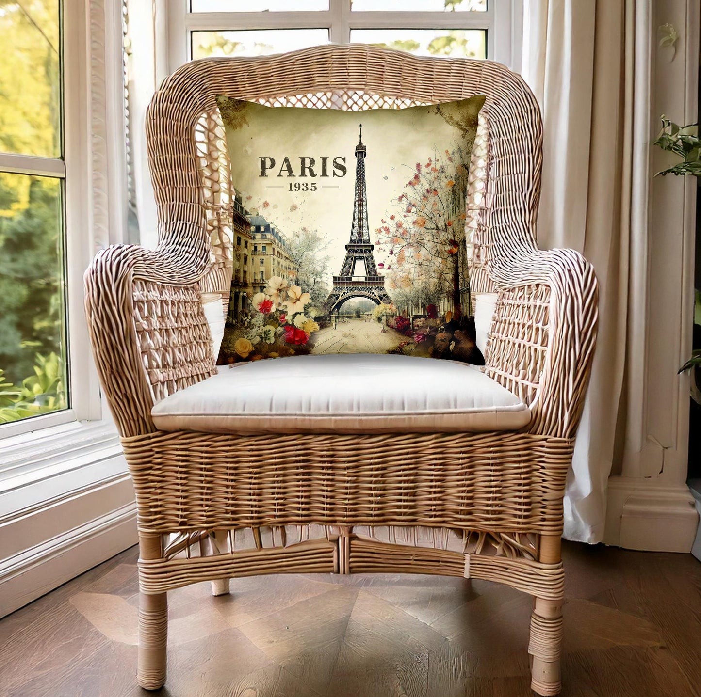 Paris 1935 Throw Pillow Image 5