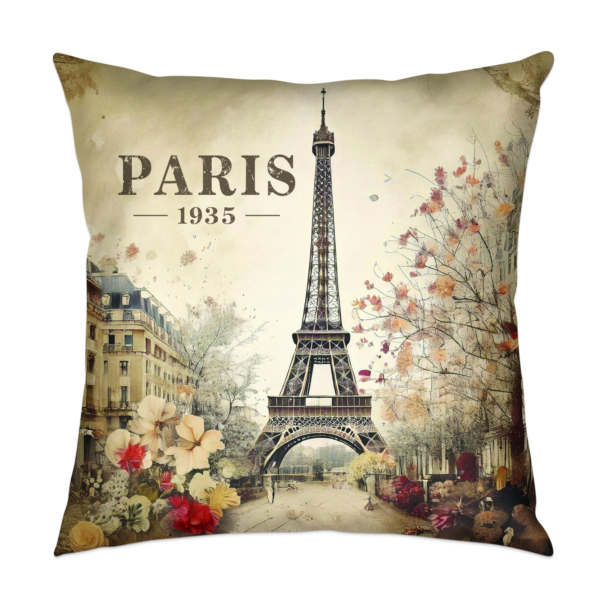 Paris 1935 Throw Pillow