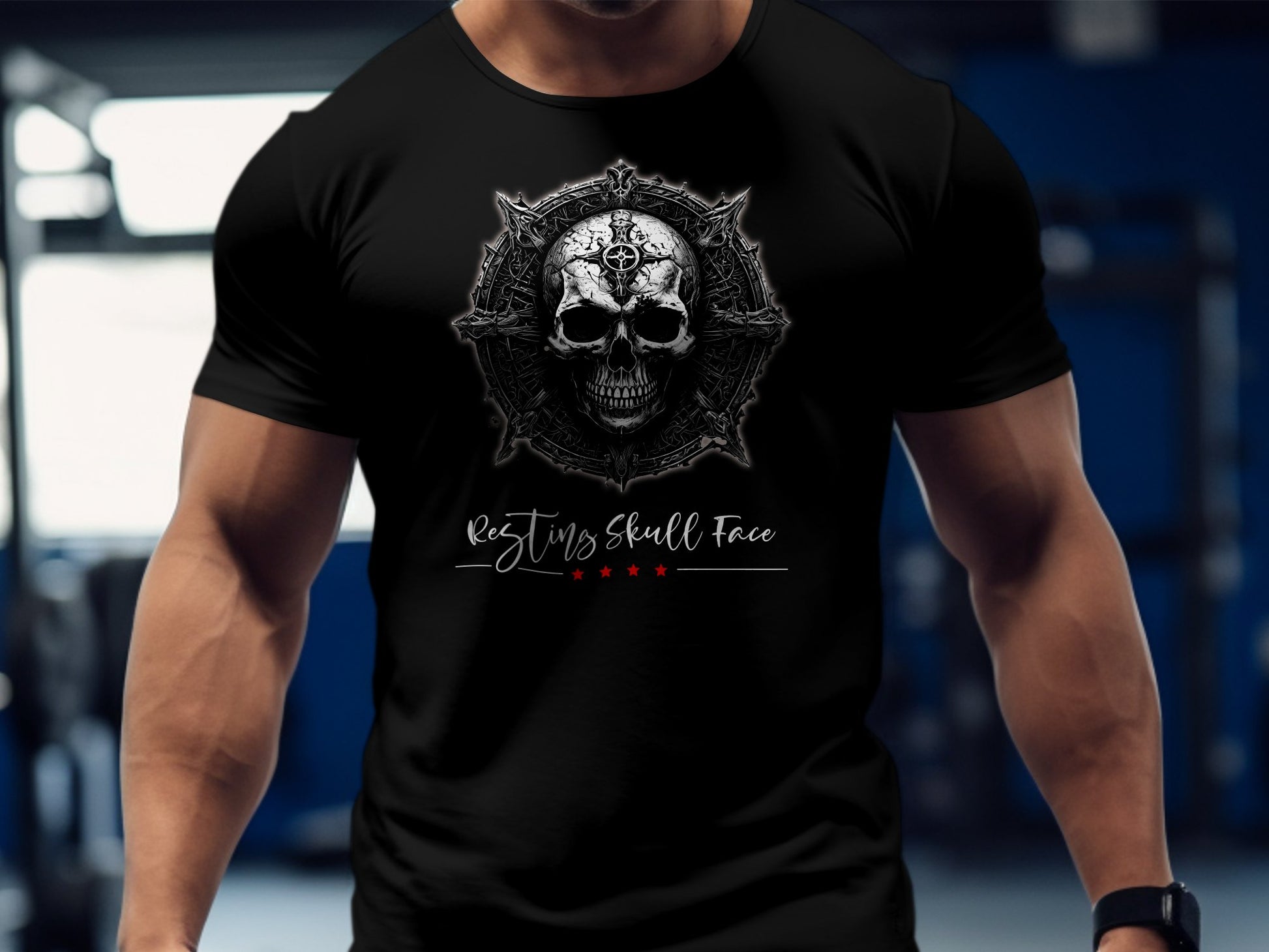 Resting Skull Face T-Shirt