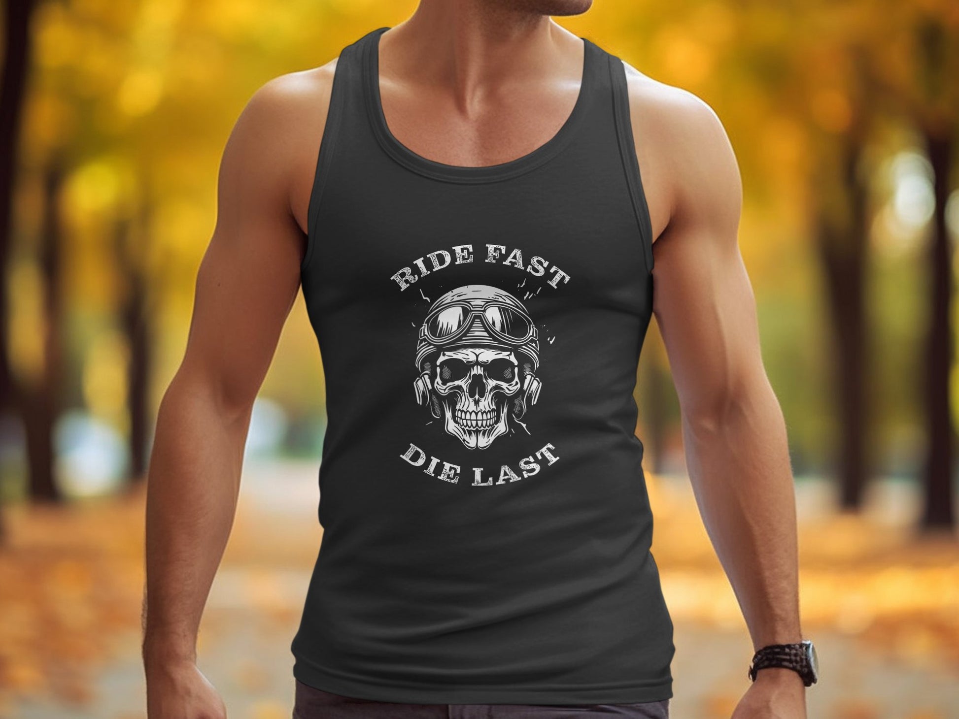 Ride Fast Die Last Tank Top Black