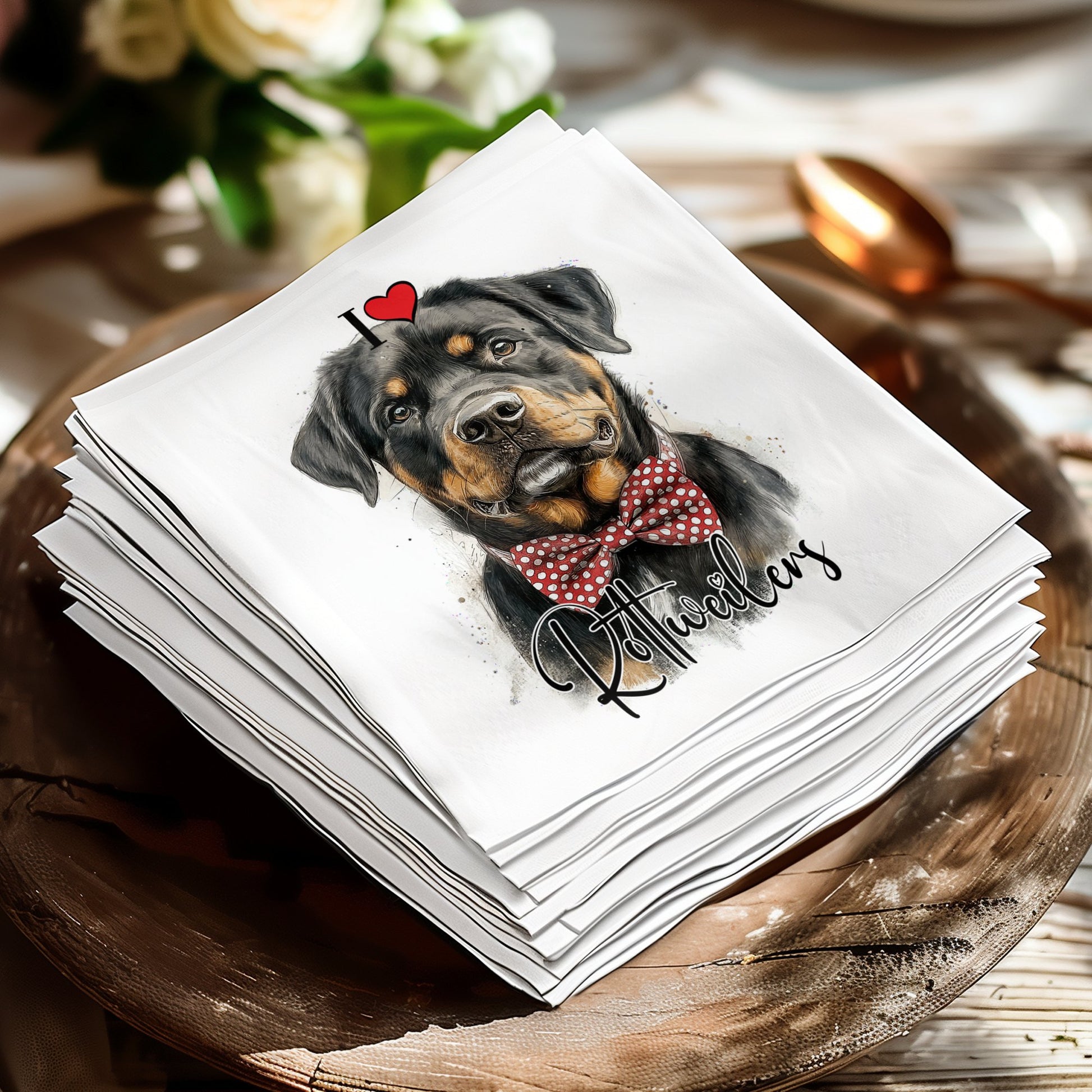 Rottweiler Napkins Image 6