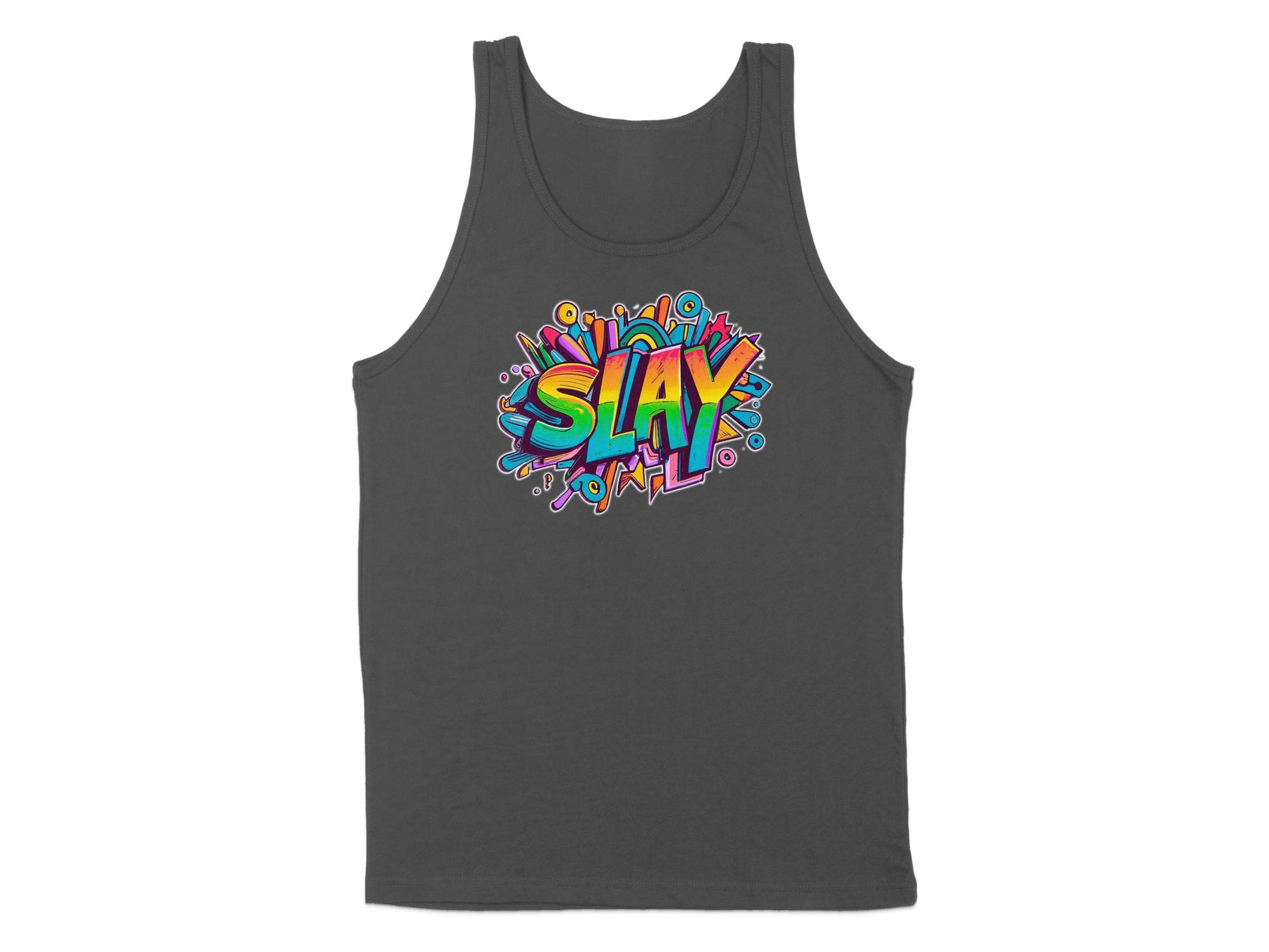 Slay Tank Top Charcoal