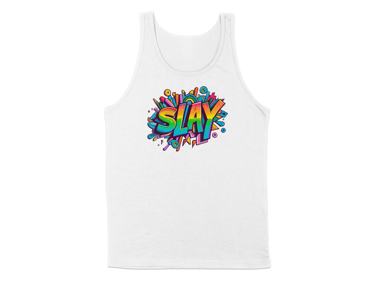 Slay Tank Top White