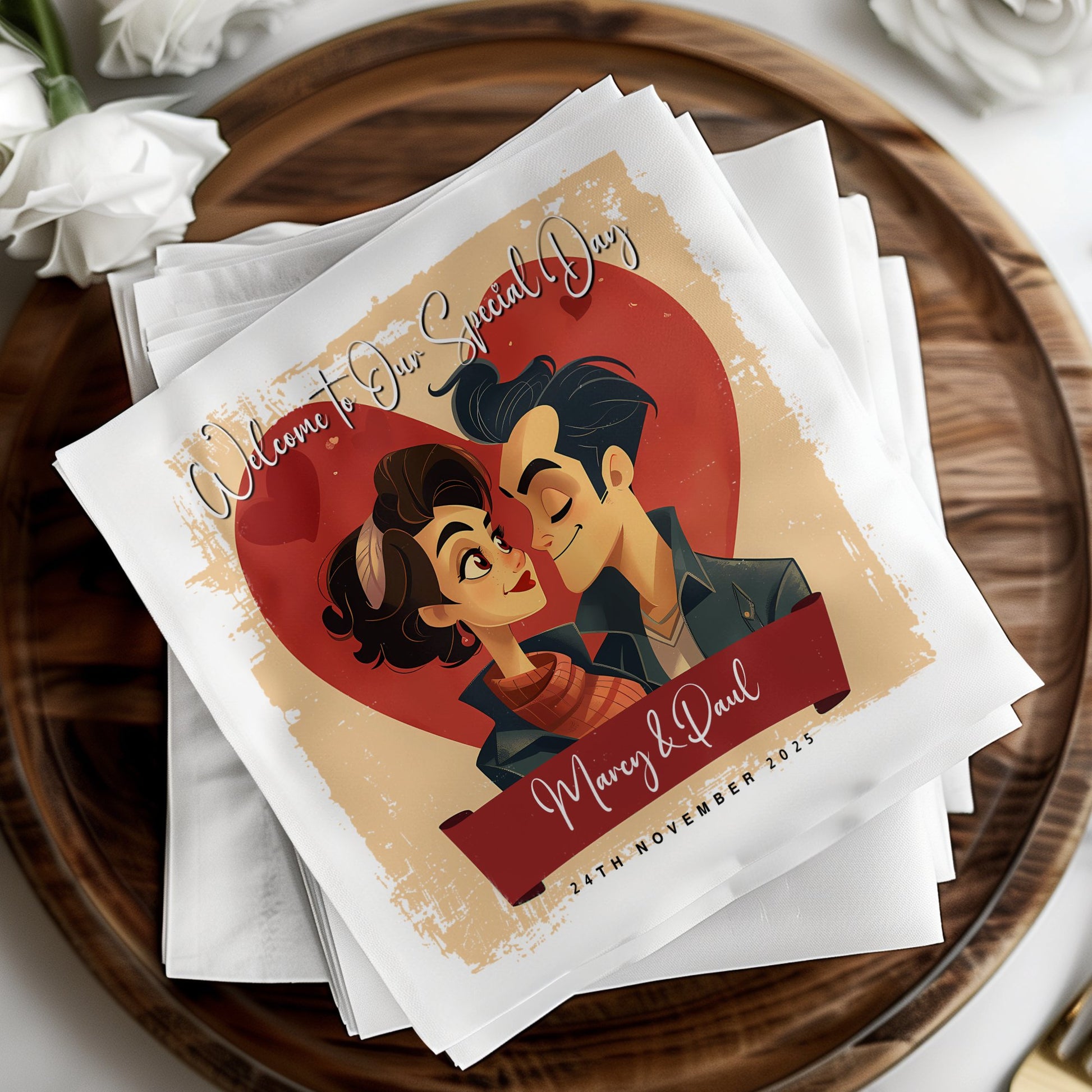 Special Day Custom Wedding Napkins Image 7