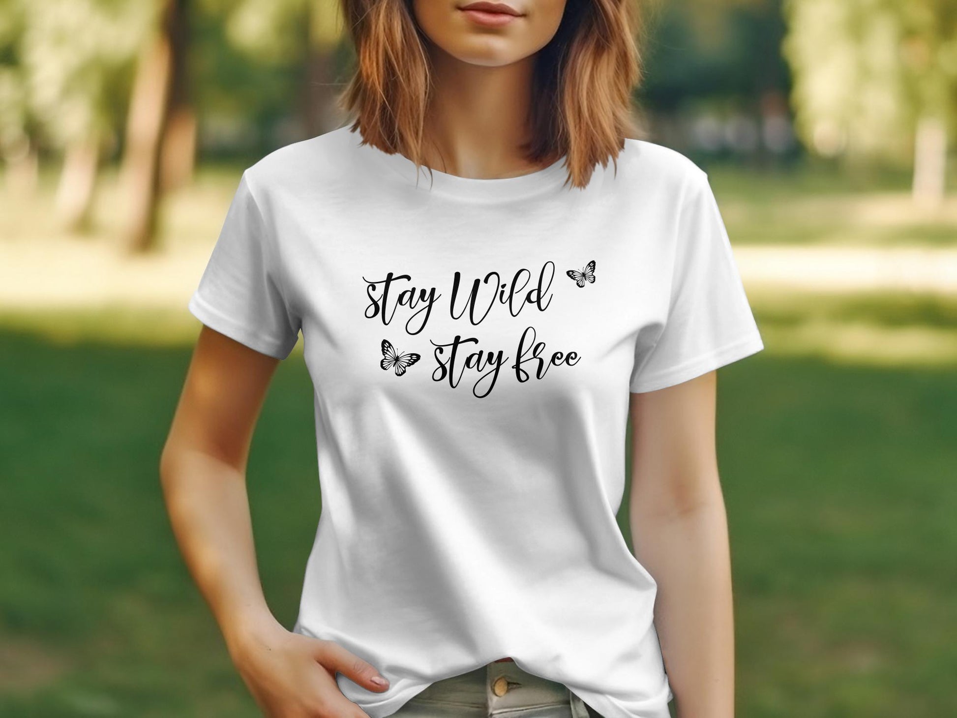 Stay Wild Stay Free Butterfly Tee