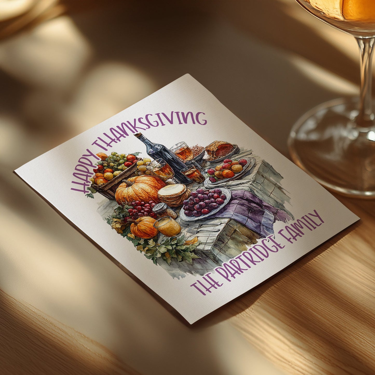 Thanksgiving Dinner Custom Napkins image 3