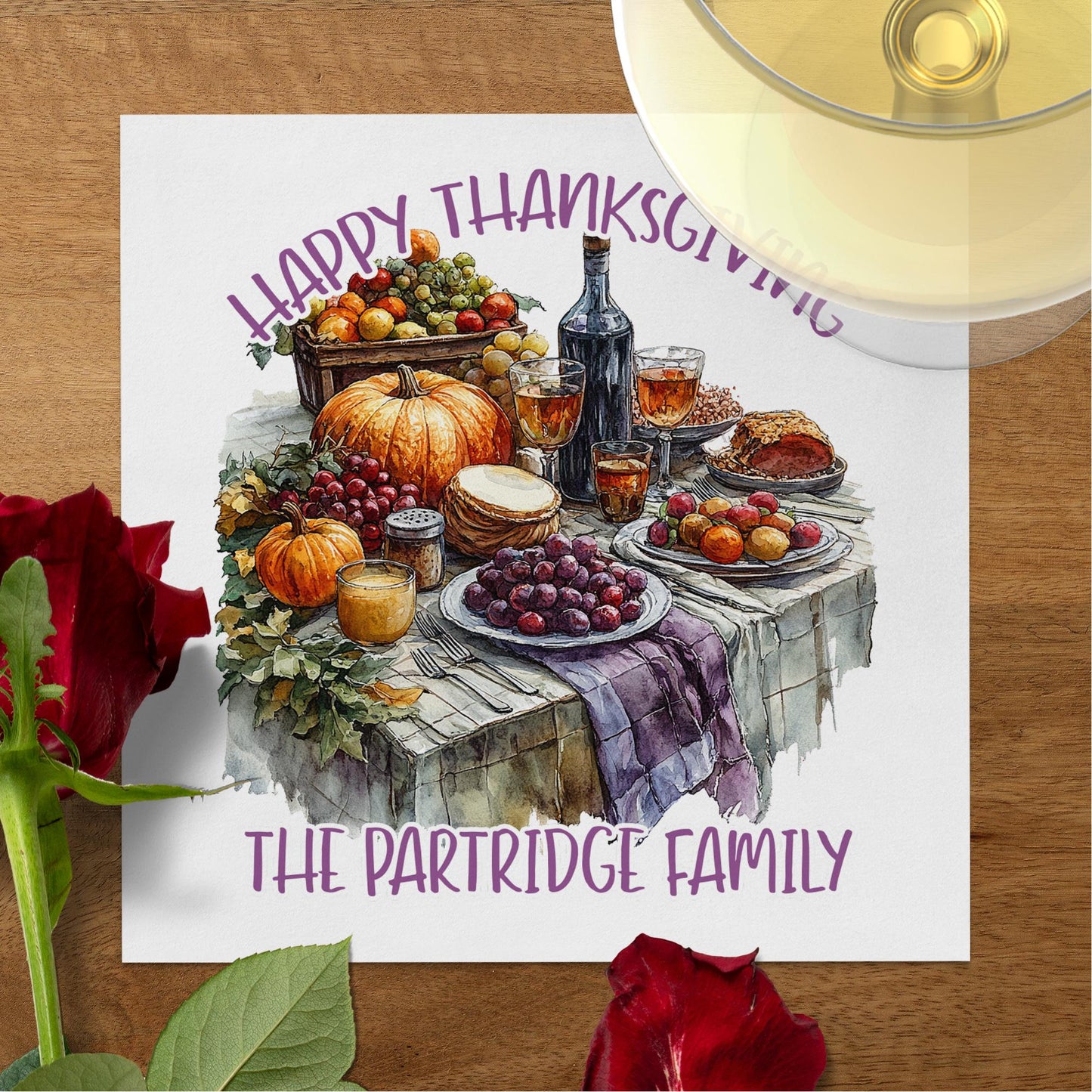 Thanksgiving Dinner Custom Napkins image 5