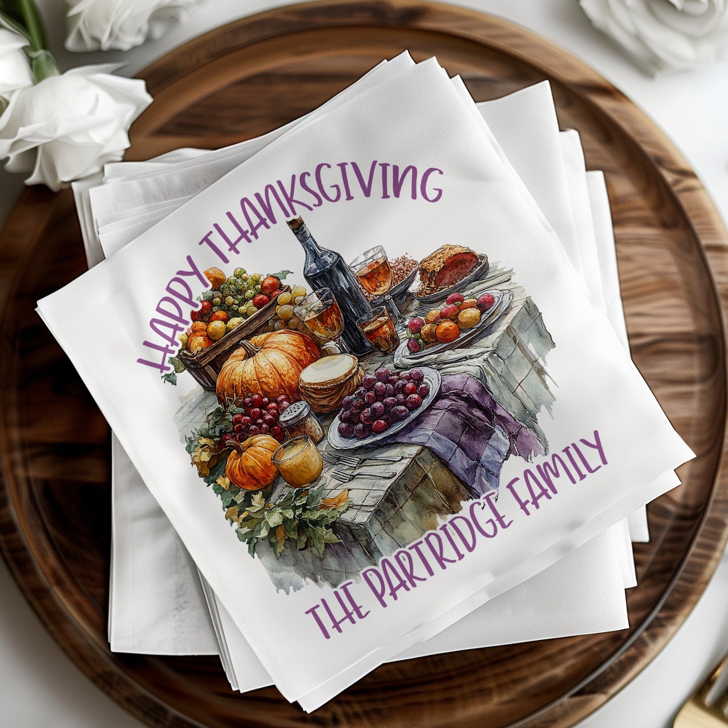 Thanksgiving Dinner Custom Napkins image 7