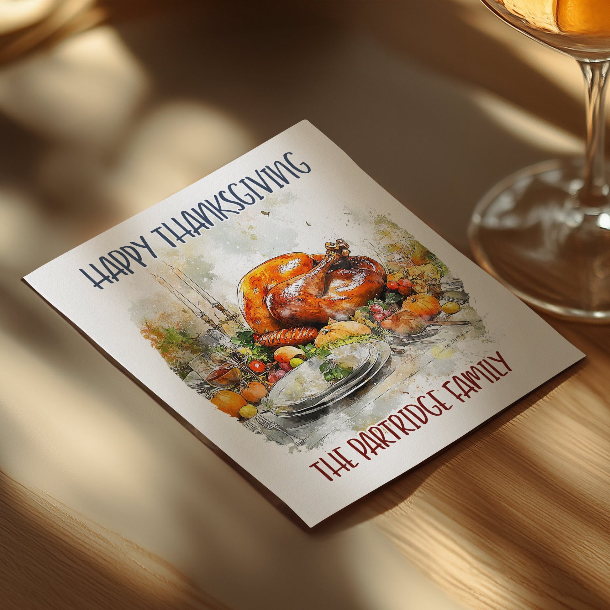 Thanksgiving Turkey Custom Napkins image 3