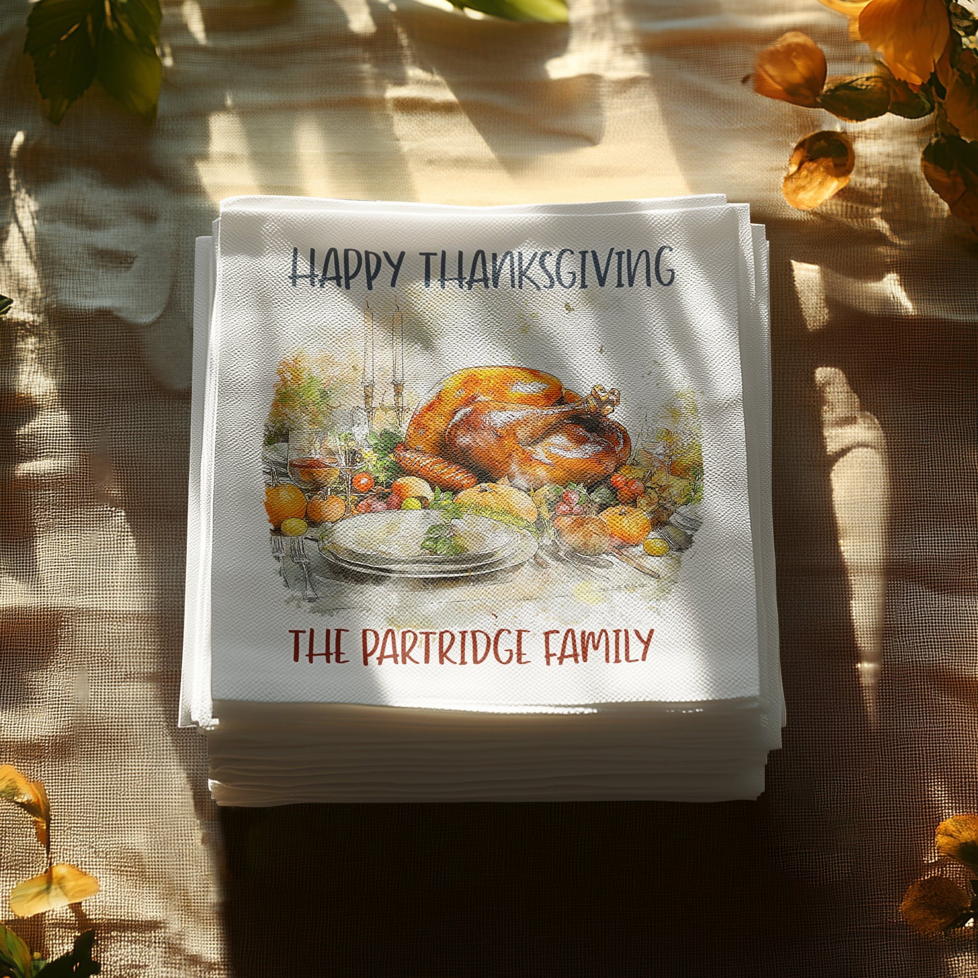 Thanksgiving Turkey Custom Napkins image 4