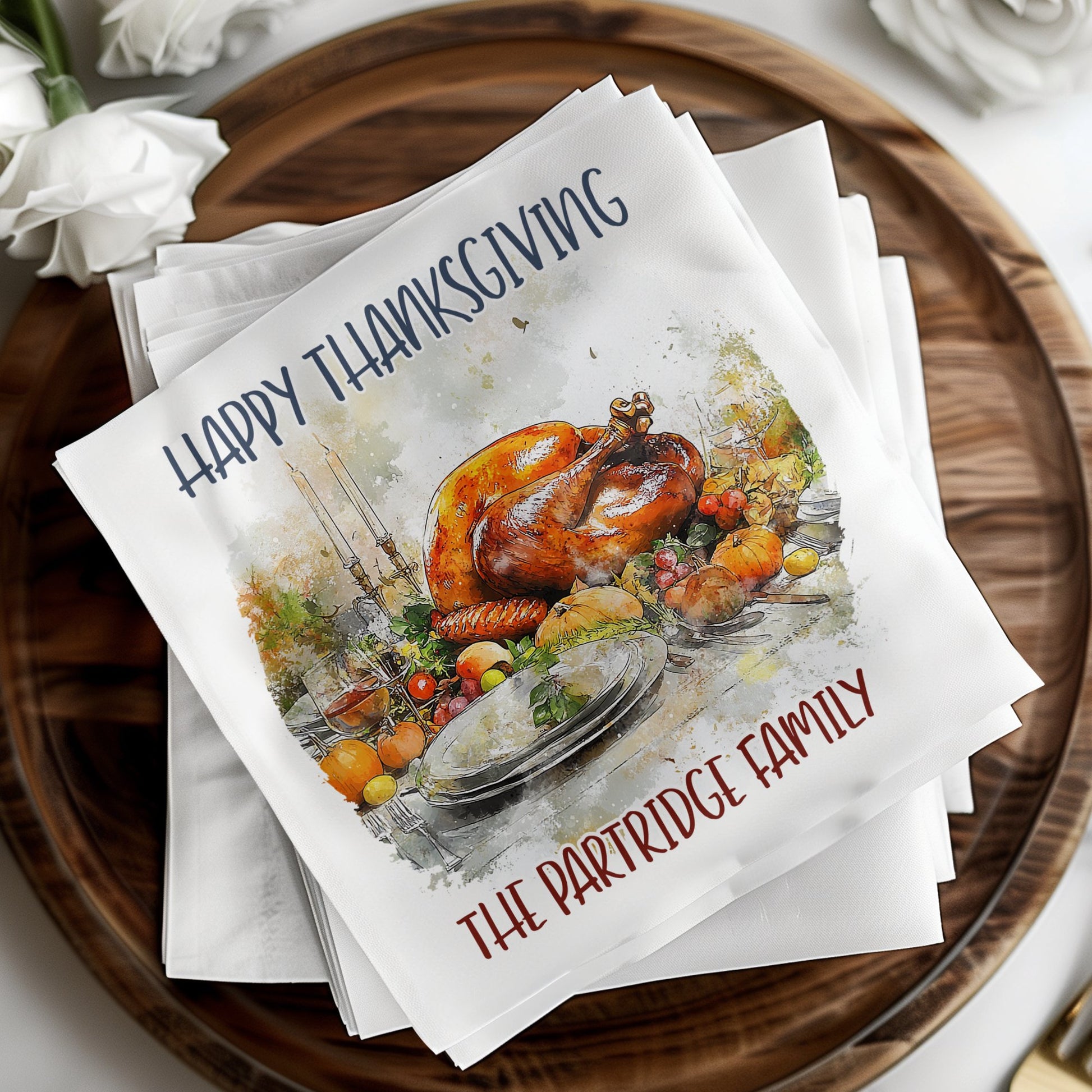 Thanksgiving Turkey Custom Napkins image 7