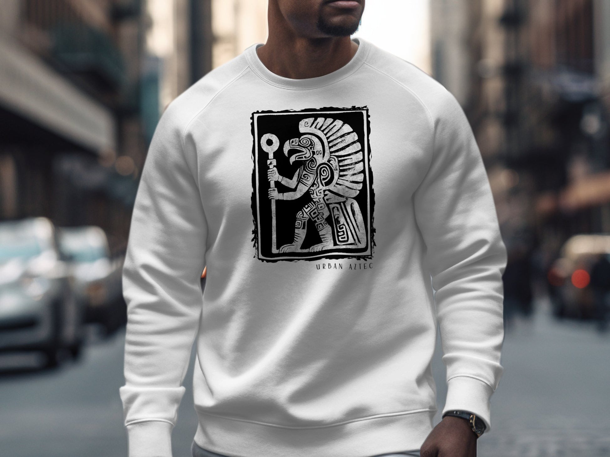 Urban Aztec Sweatshirt Edition 3 White