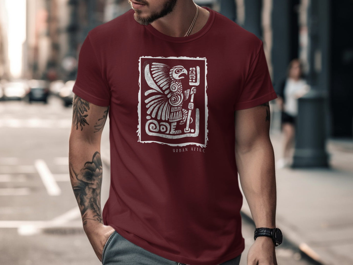 Urban Aztec Tee Edition 1 Maroon