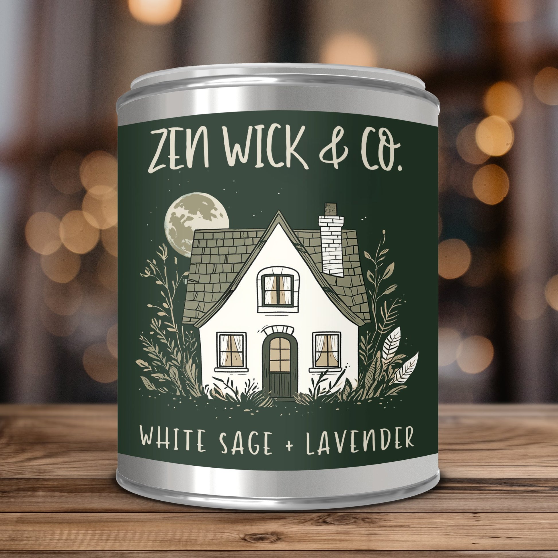 White Sage and Lavender Scented Candle