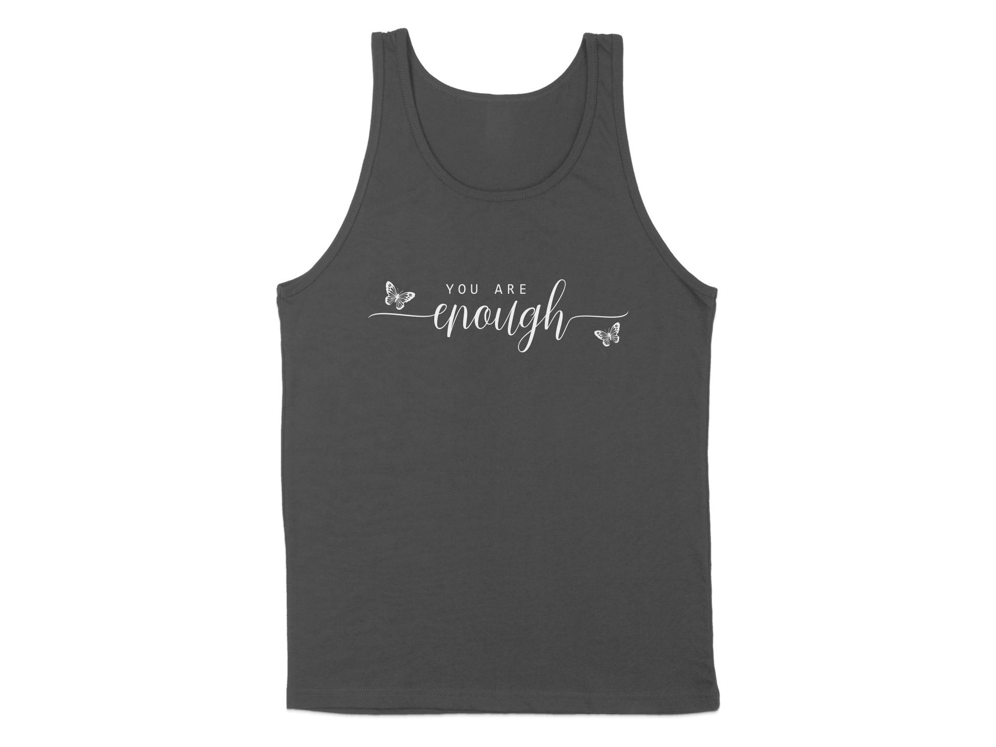 You Are Enough Tank Top Charcoal